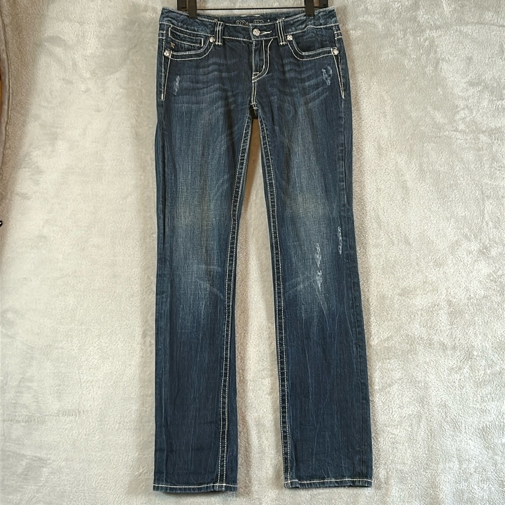 Miss Me Plain Pocket, Straight Jeans With Light Distressing Size View 3